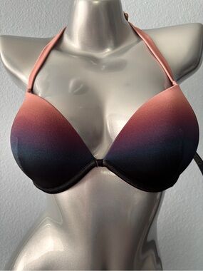 Victoria's Secret Swim Bikini Top Ombre Push Up Top Underwire NWT 32D